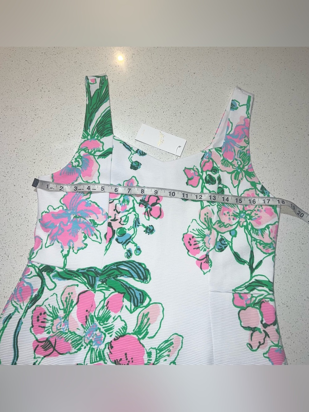 NWT Lilly Pulitzer DelRey Stretch Shift Dress, Large, Orchids on the Ave Floral - Picture 8 of 14